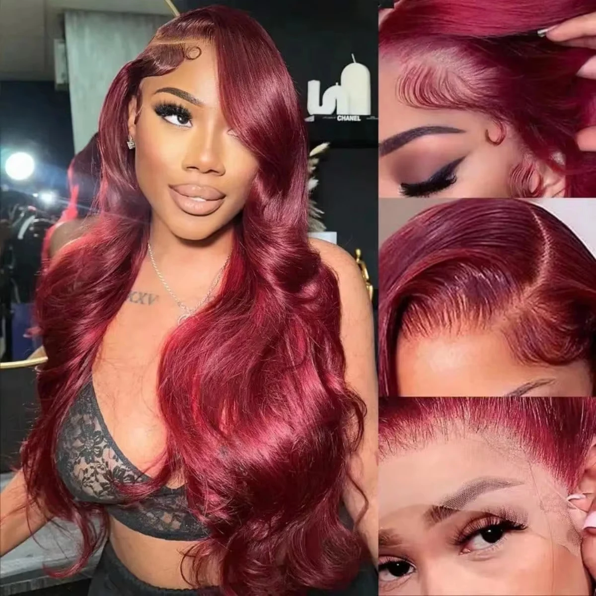 13X6 13X4 Hd Lace Human Hair Wigs Wine Red 99J Body Wave Lace Front Wigs Burgundy Lace Frontal Wig For Black Women Colored Wigs