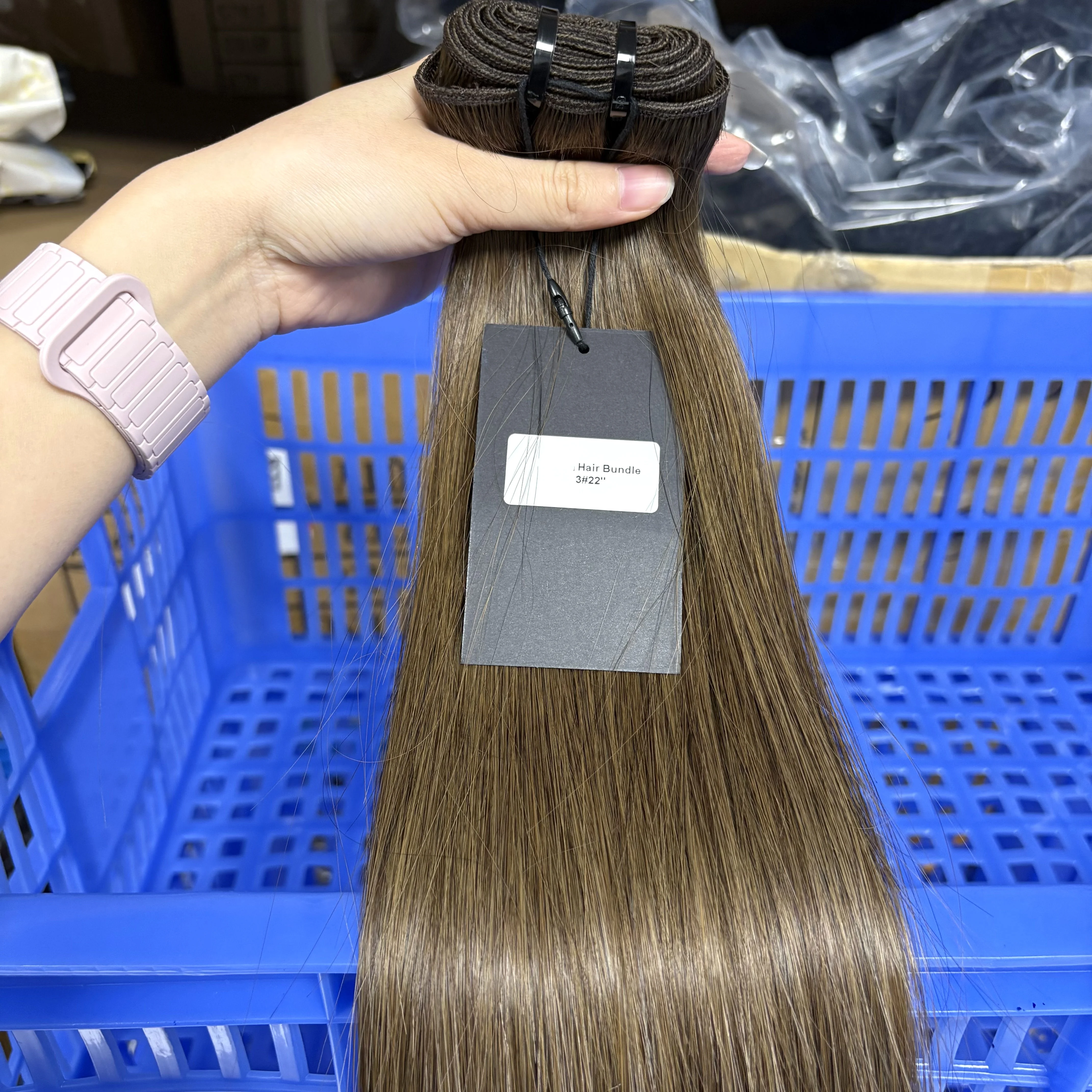 15A Color Straight Human Hair Bundles 100% Raw Vietnamese Human Hair Weft Unprocessed Hair Bundle Extensions for Women 100g/Pack