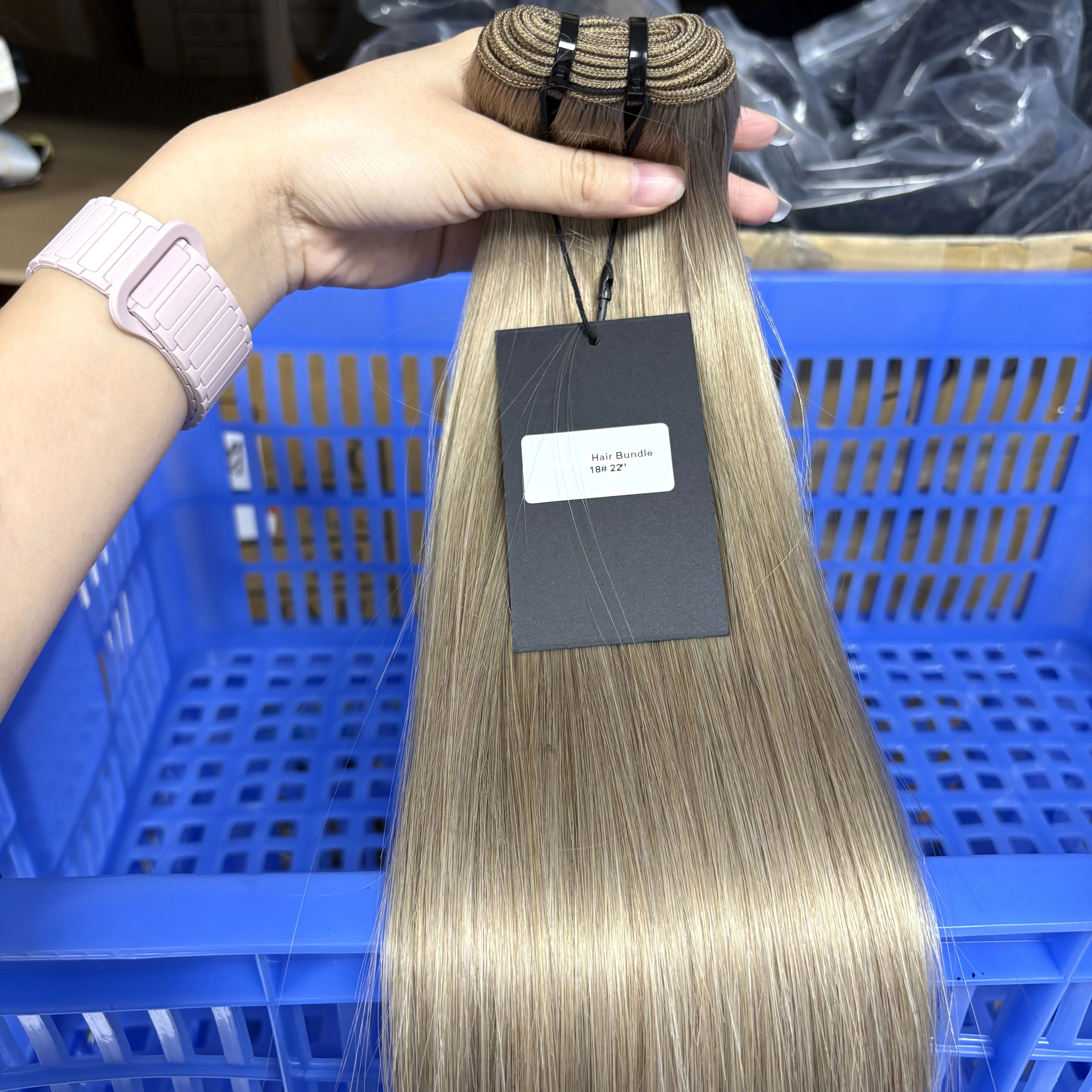 15A Color Straight Human Hair Bundles 100% Raw Vietnamese Human Hair Weft Unprocessed Hair Bundle Extensions for Women 100g/Pack
