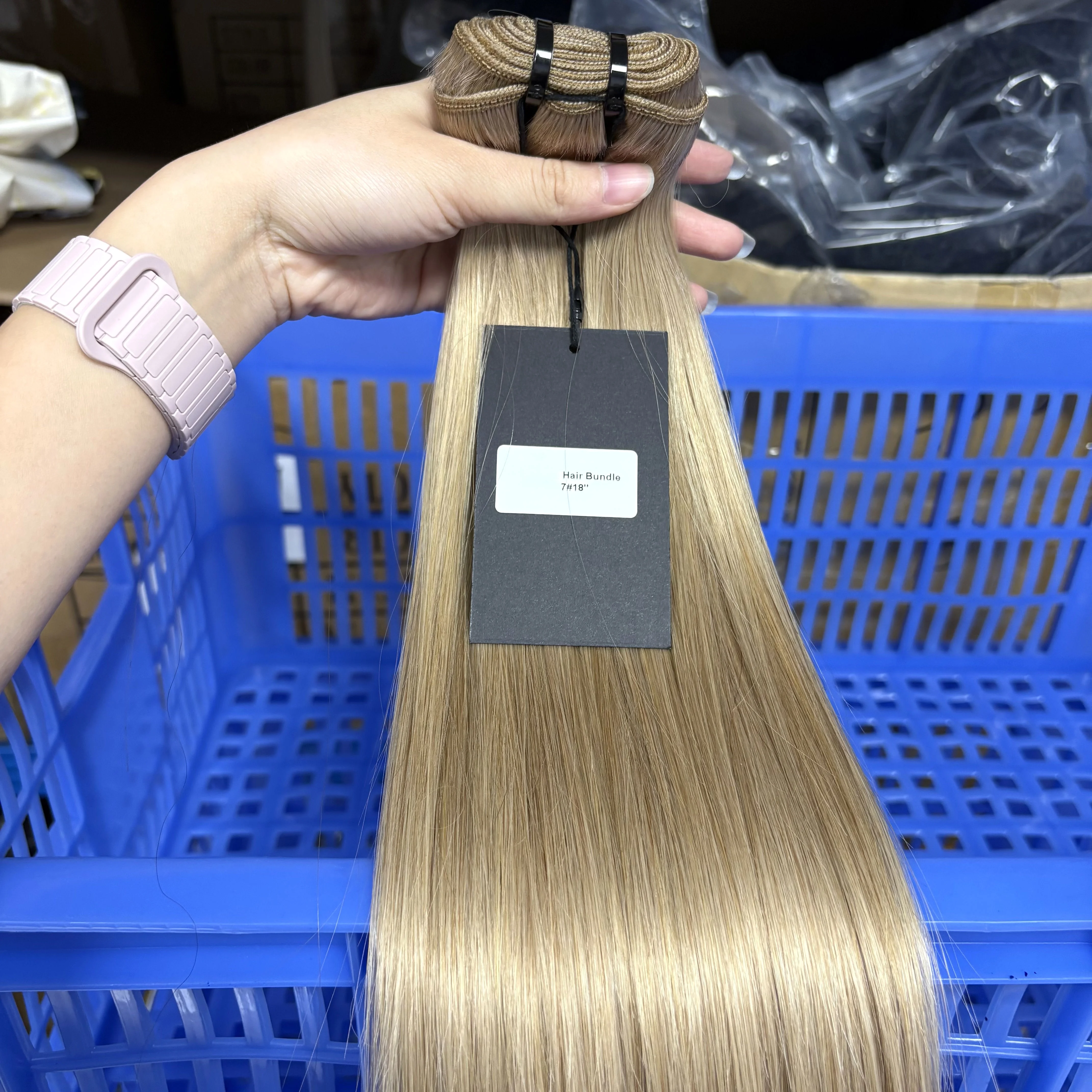 15A Color Straight Human Hair Bundles 100% Raw Vietnamese Human Hair Weft Unprocessed Hair Bundle Extensions for Women 100g/Pack