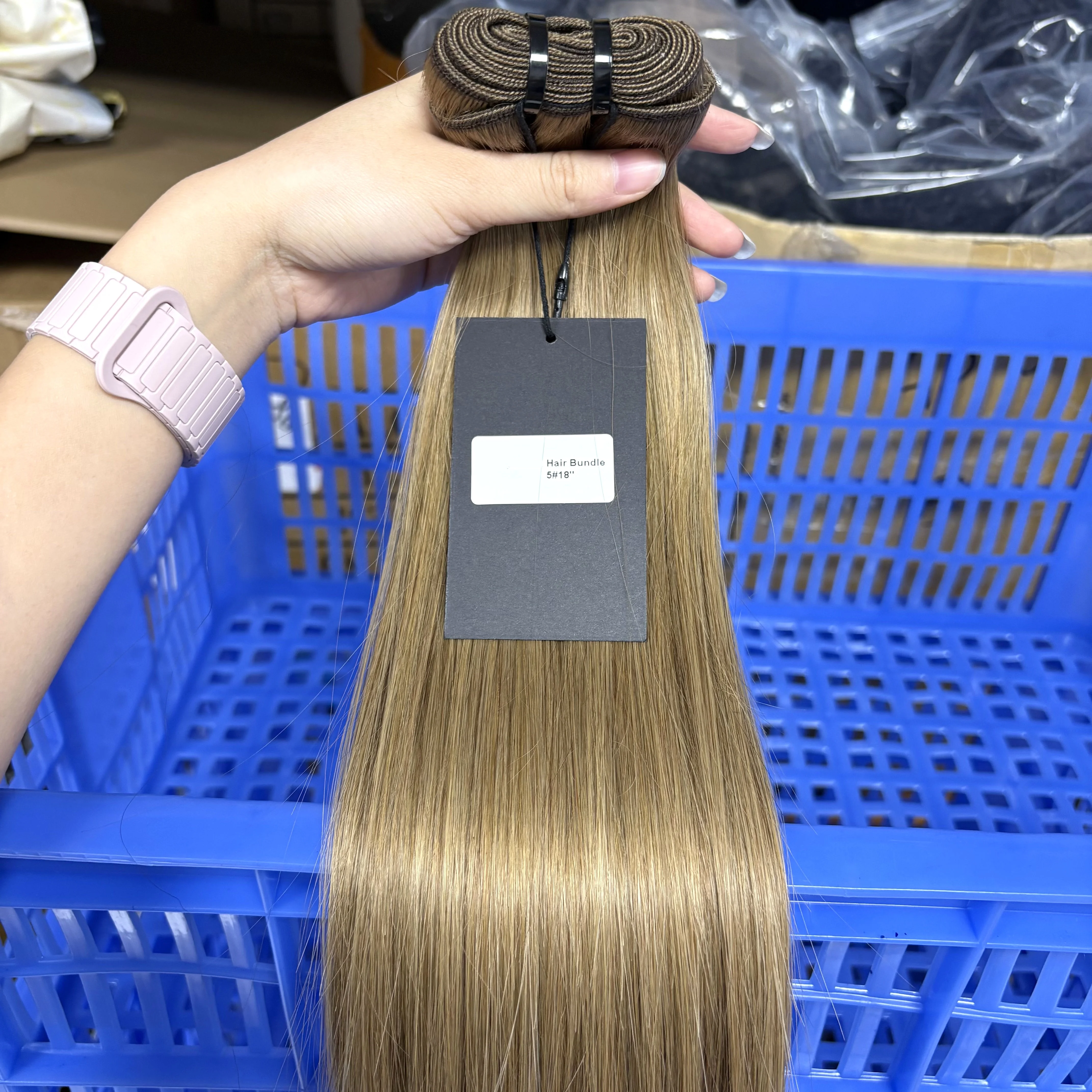 15A Color Straight Human Hair Bundles 100% Raw Vietnamese Human Hair Weft Unprocessed Hair Bundle Extensions for Women 100g/Pack