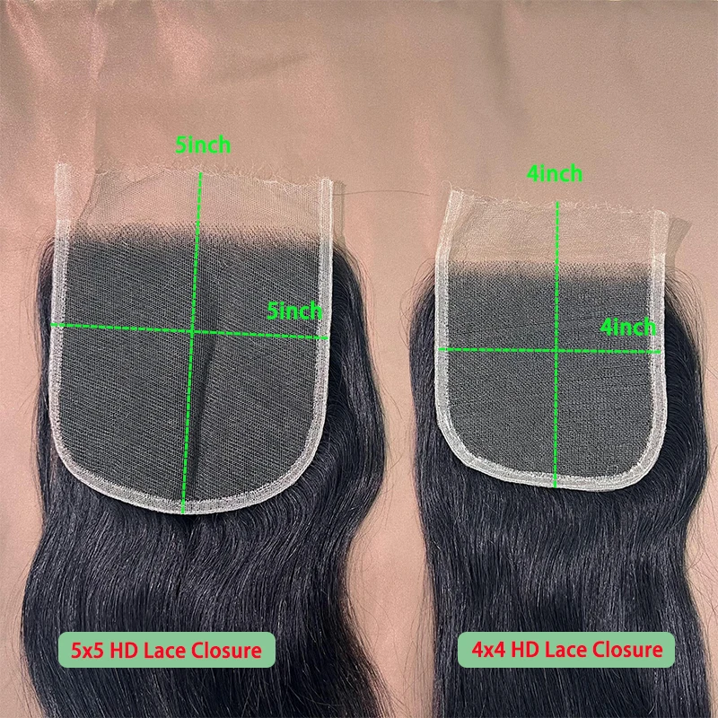 4x6 HD Closure Raw Straight Hair 13x4 Invisible Lace Front human Hair With 4x4 5x5 HD Closure Melt Skins Swiss Lace