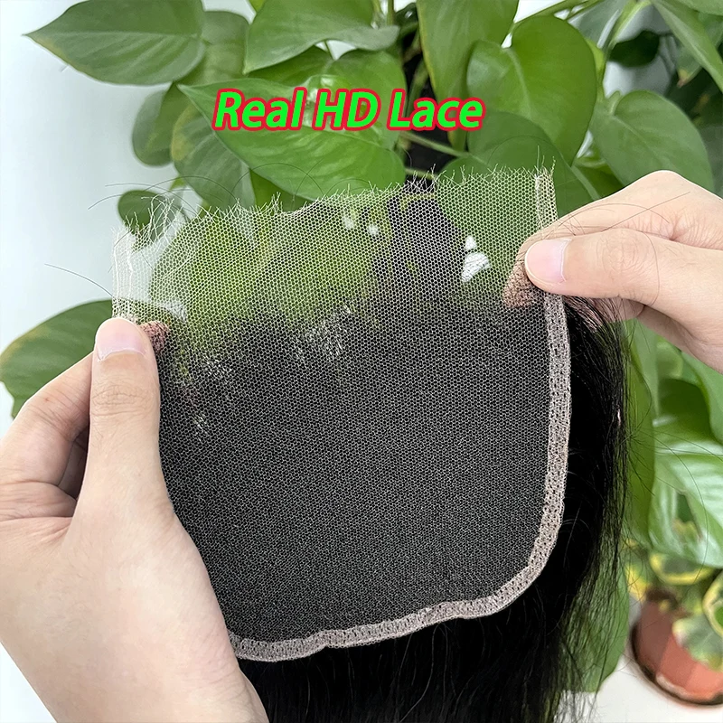 4x6 HD Closure Raw Straight Hair 13x4 Invisible Lace Front human Hair With 4x4 5x5 HD Closure Melt Skins Swiss Lace