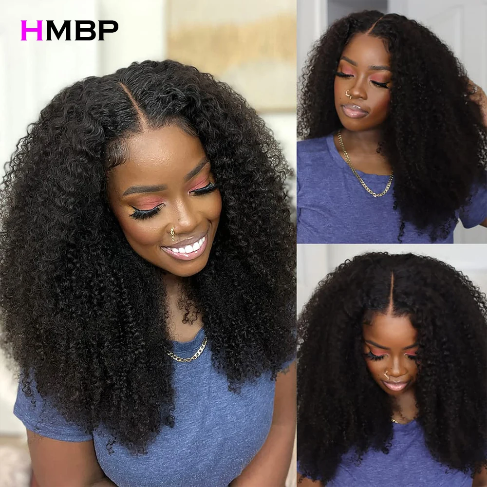 350 Density Afro Kinky Curly 360 Glueless Full Lace Wig 13X6 HD Lace Frontal Human Hair Wig Brazilian Lace Front Wigs For Women