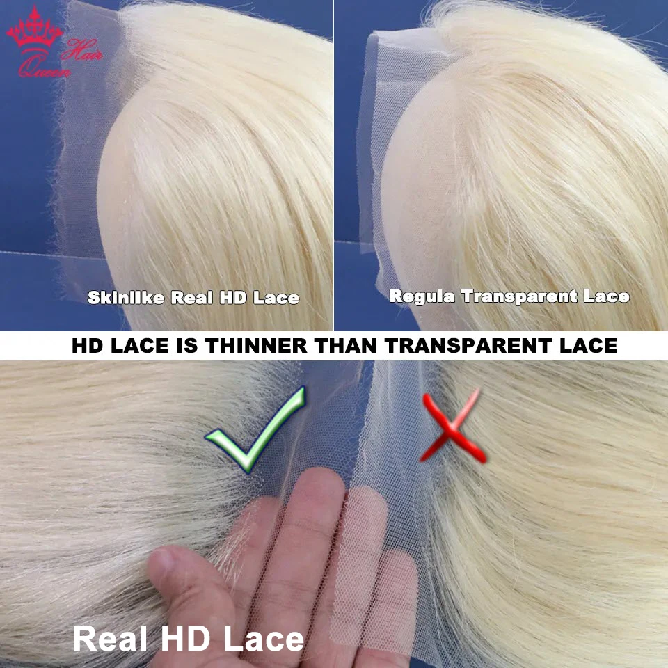 Real HD Lace 613 Blonde 13x6 13x4 Lace Full Frontal HD 5x5 Closure Wig Invisible Melt Skin Lace 100% Human Hair Wigs Queen Hair