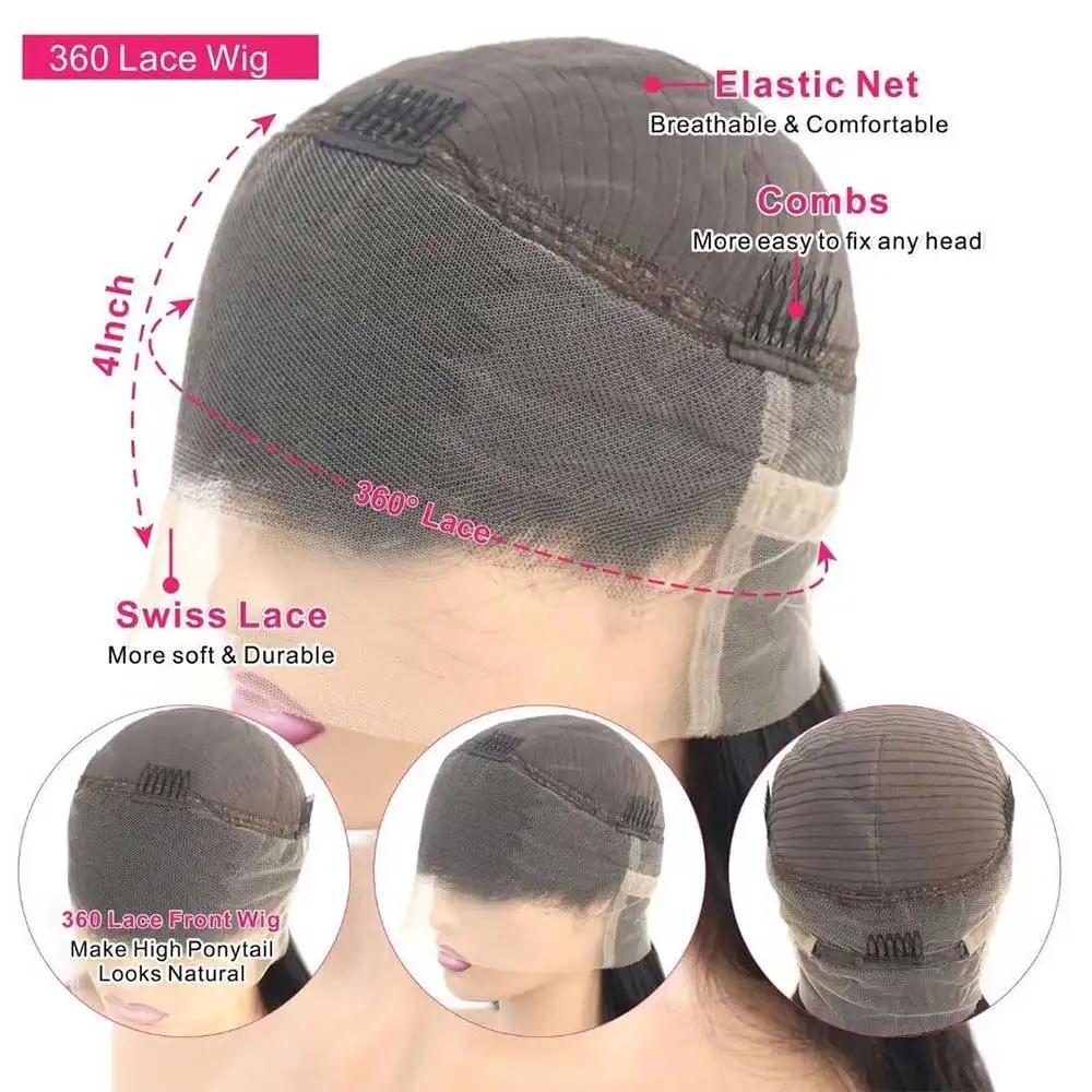Invisi Strap Snug Fit 360 Full Lace Wig HD Transparent Lace Frontal Body Wave Glueless Human Hair Ready To Wear Wig