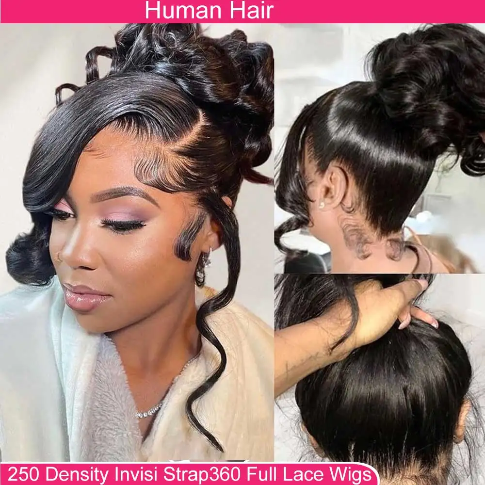 Invisi Strap Snug Fit 360 Full Lace Wig HD Transparent Lace Frontal Body Wave Glueless Human Hair Ready To Wear Wig