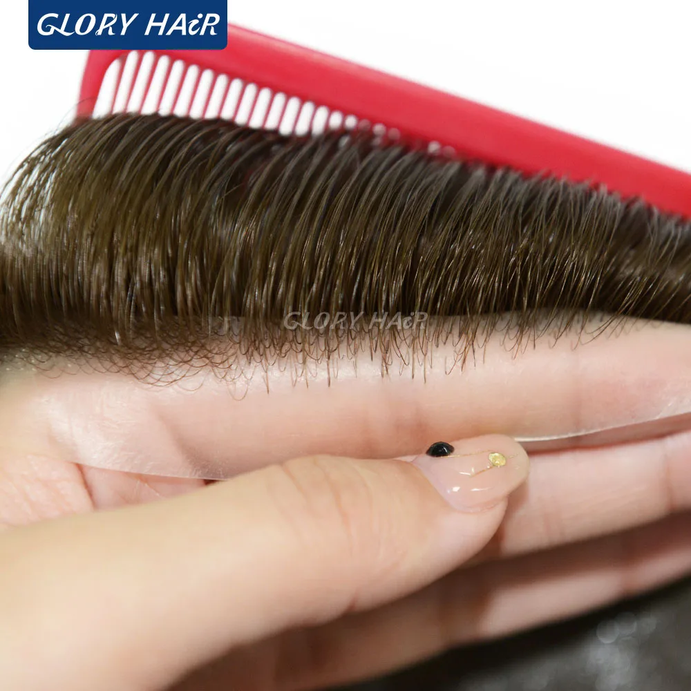 TP22INJ-14" 16" Chinese Remy Hair Toppers For Women Injected Polyskin Base Looks Natural Female Human Hair Topper Wigs