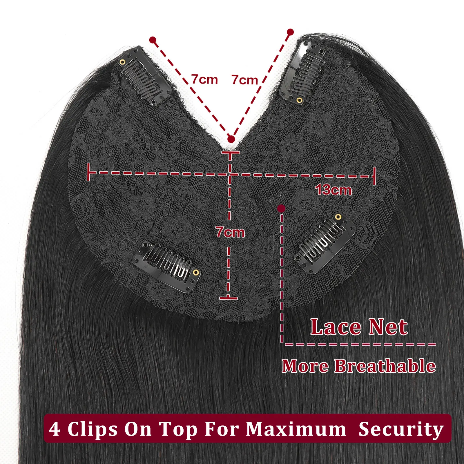 V Shape Clip In Human Hair Extensions Invisible Brown Blonde Highlight Toppers For Women Straight Brazilian Remy Hair 16Inch