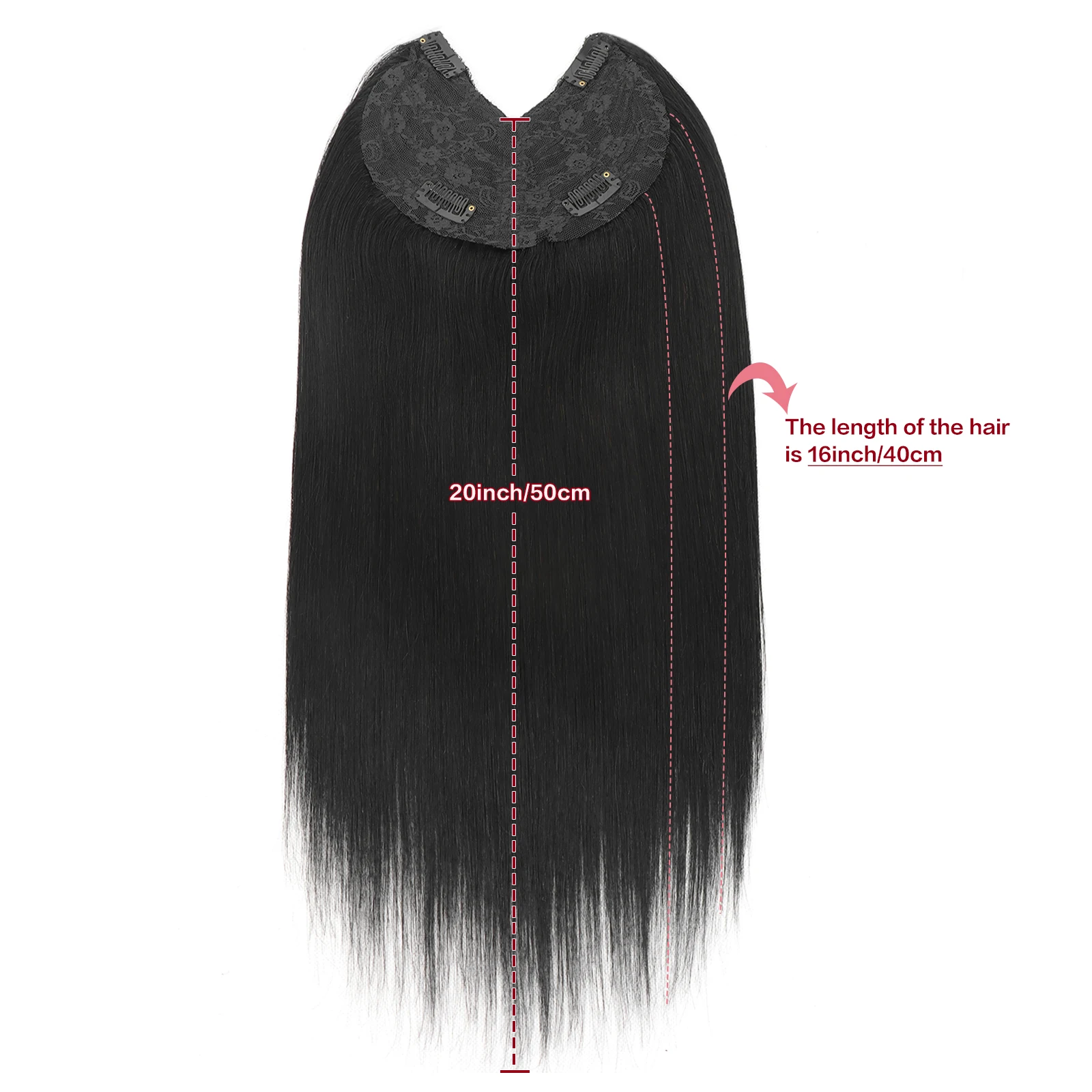V Shape Clip In Human Hair Extensions Invisible Brown Blonde Highlight Toppers For Women Straight Brazilian Remy Hair 16Inch