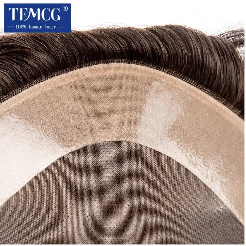 Male Hair Prosthesis Fine Mono,High Quaitly, Breathable and Durable Toupee For Men 100% Natural Human Hair Toupee Wigs For Men