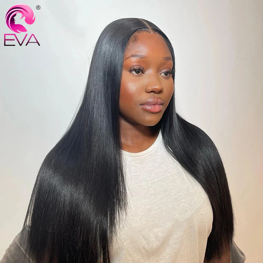 Eva Real HD Lace Wigs Straight 2x6 HD Lace Closure Wig Deep Part Pre Plucked Melt All Skins Invisible HD Human Hair Closure Wigs