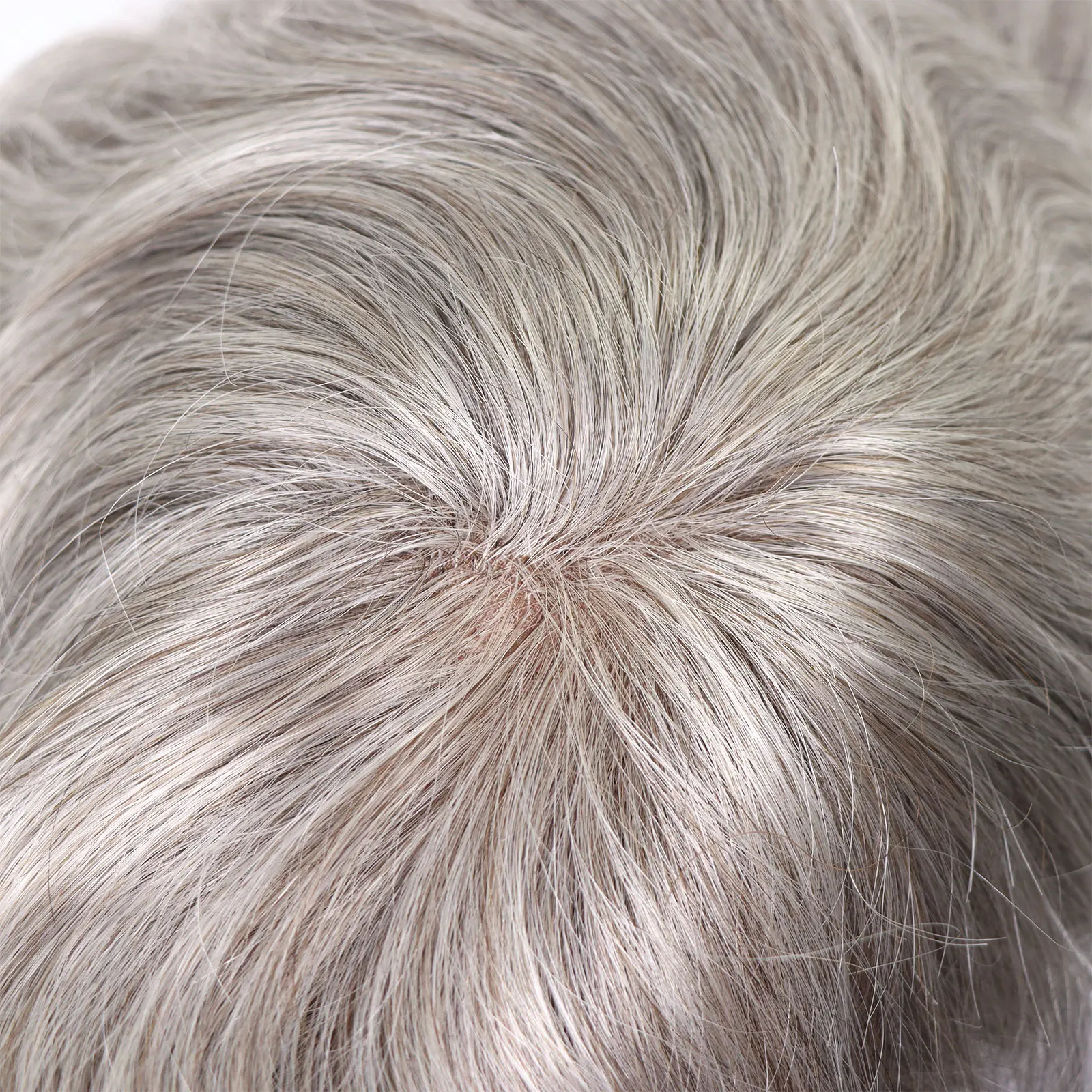 Human Hair Prosthesis for Men's Toupee Breathable Mono Toupee PU Double Knot Male Wig Unit Hairpiece Replacement System 8x10Inch