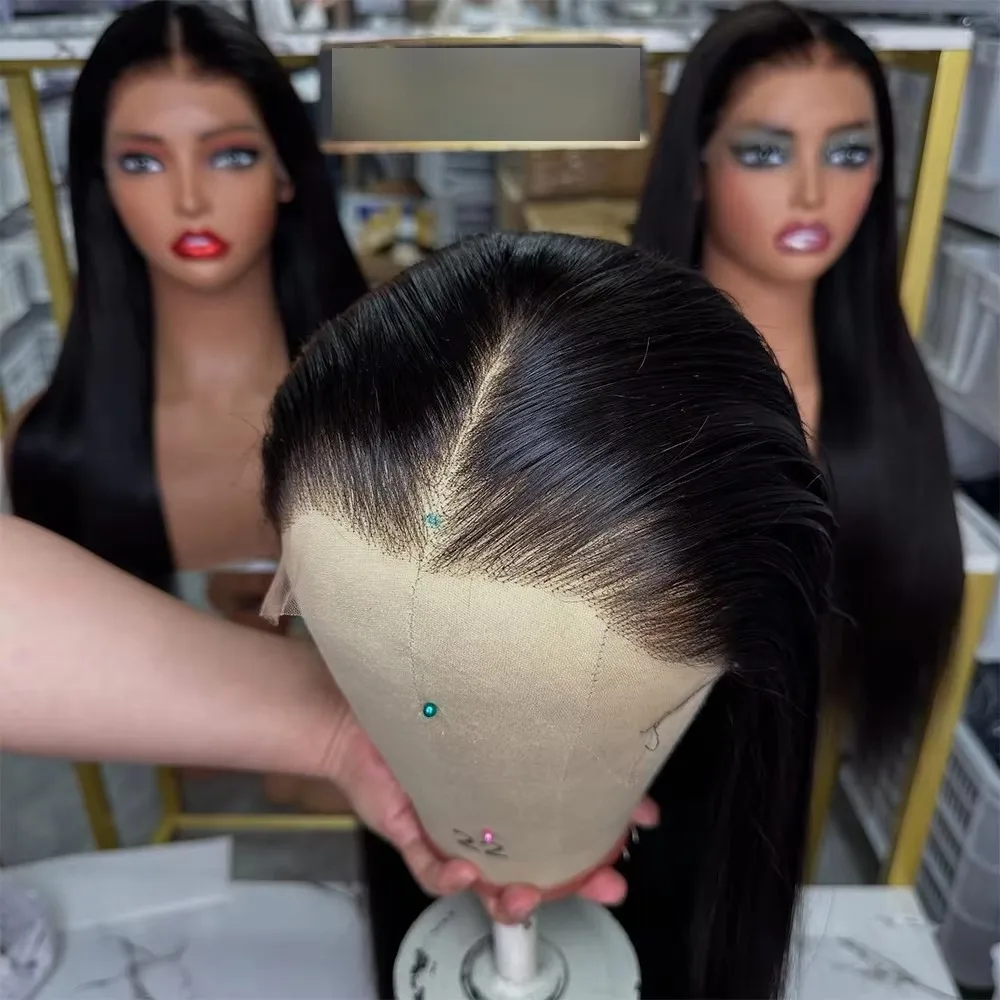 Bone Straight Lace Front Wig 13x4 13x6 HD Transparent 42 30 Inch 250 Density Wear on and Go Brazilian Human Hair Wigs For Women