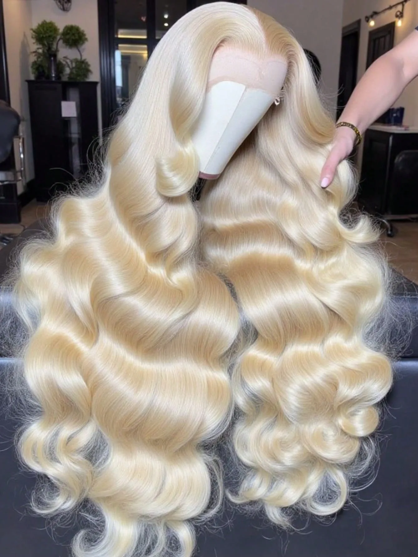 34 Inch Blonde Lace Front Wigs13x4 13x6 Human Hair 200% Density Natural Brazilian Bone Straight Lace Frontal Wig Pre Plucked With Baby