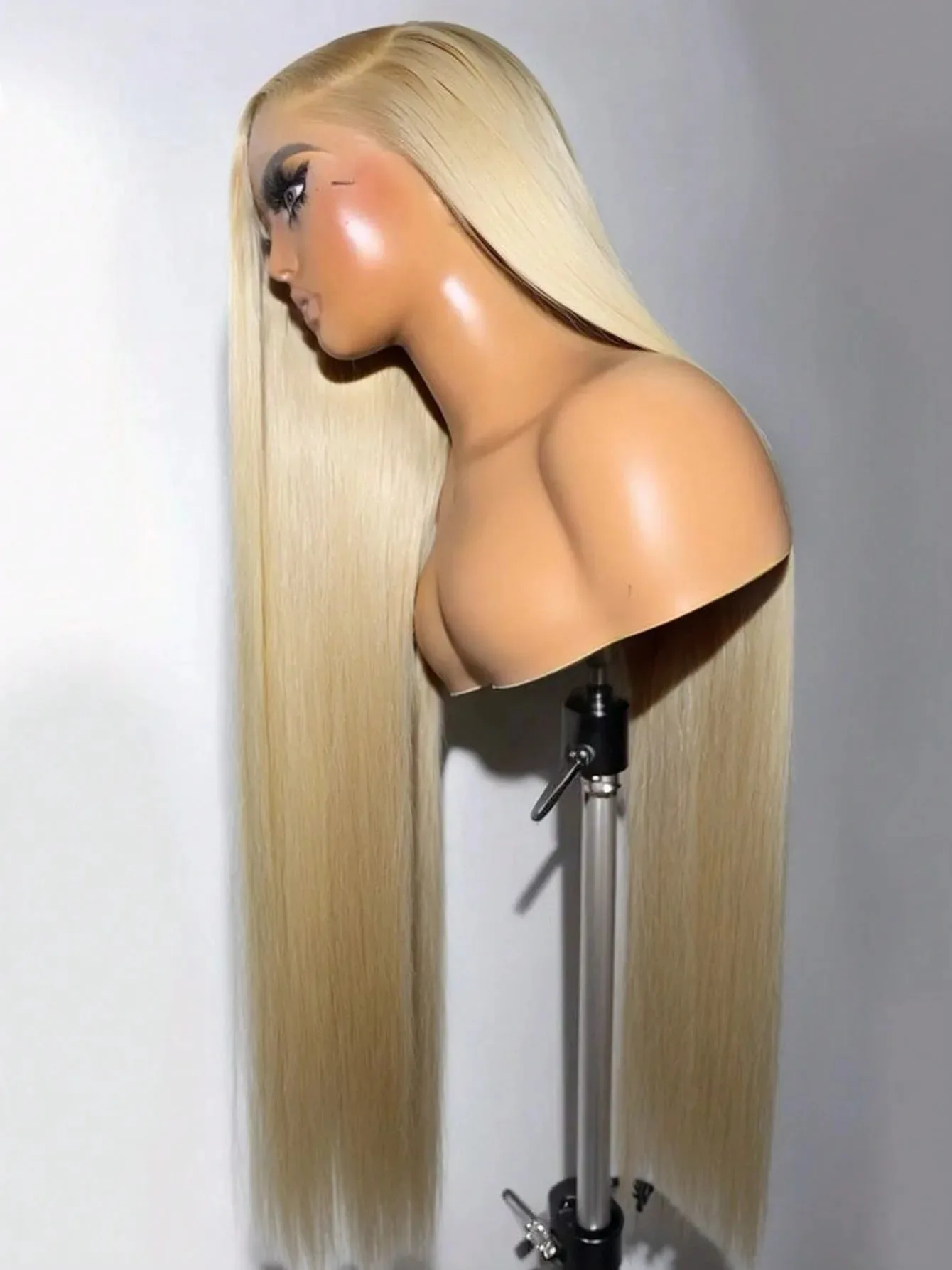 34 Inch Blonde Lace Front Wigs13x4 13x6 Human Hair 200% Density Natural Brazilian Bone Straight Lace Frontal Wig Pre Plucked With Baby