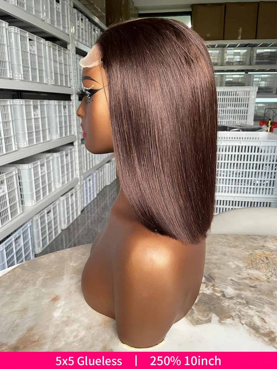 Vietnamese Glueless Wigs 100%human Hair Quality 5x5 Lace Closure Ready to Wear Wig 250 Density 13x6 13x4 Lace Frontal Bob Wig #2