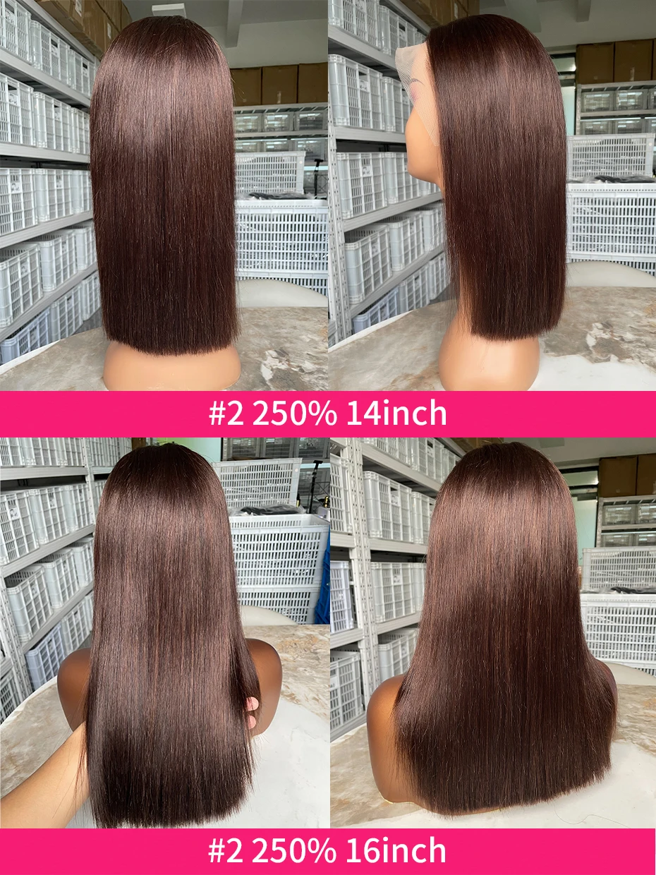 Vietnamese Glueless Wigs 100%human Hair Quality 5x5 Lace Closure Ready to Wear Wig 250 Density 13x6 13x4 Lace Frontal Bob Wig #2