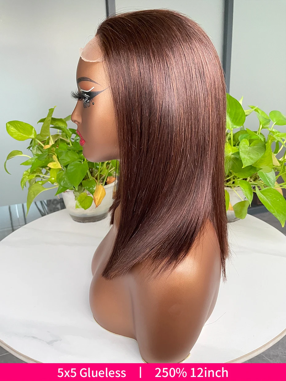 Vietnamese Glueless Wigs 100%human Hair Quality 5x5 Lace Closure Ready to Wear Wig 250 Density 13x6 13x4 Lace Frontal Bob Wig #2
