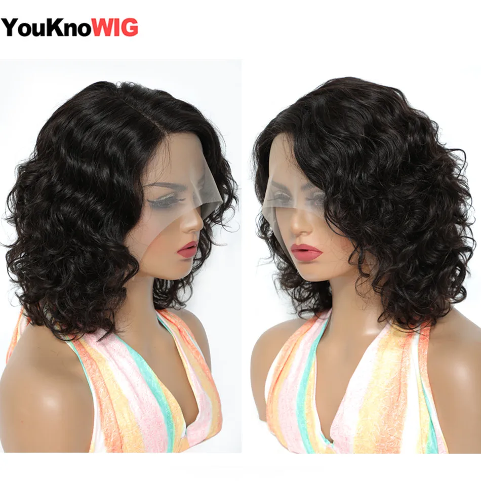Natural Body Wave Lace Front Wig Short Bob Wigs For Women Human Hair 13x1 HD Lace Frontal Wigs Brazilian Remy Hair Women's Wigs