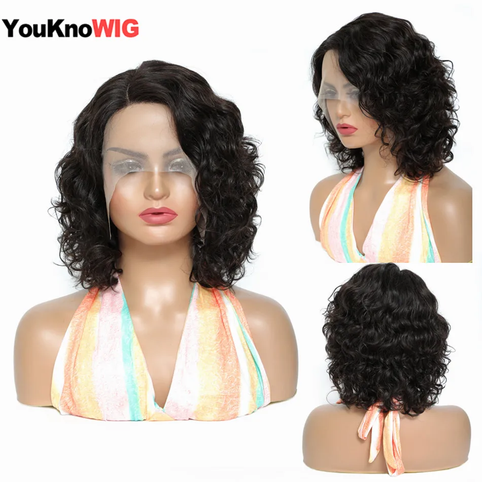 Natural Body Wave Lace Front Wig Short Bob Wigs For Women Human Hair 13x1 HD Lace Frontal Wigs Brazilian Remy Hair Women's Wigs