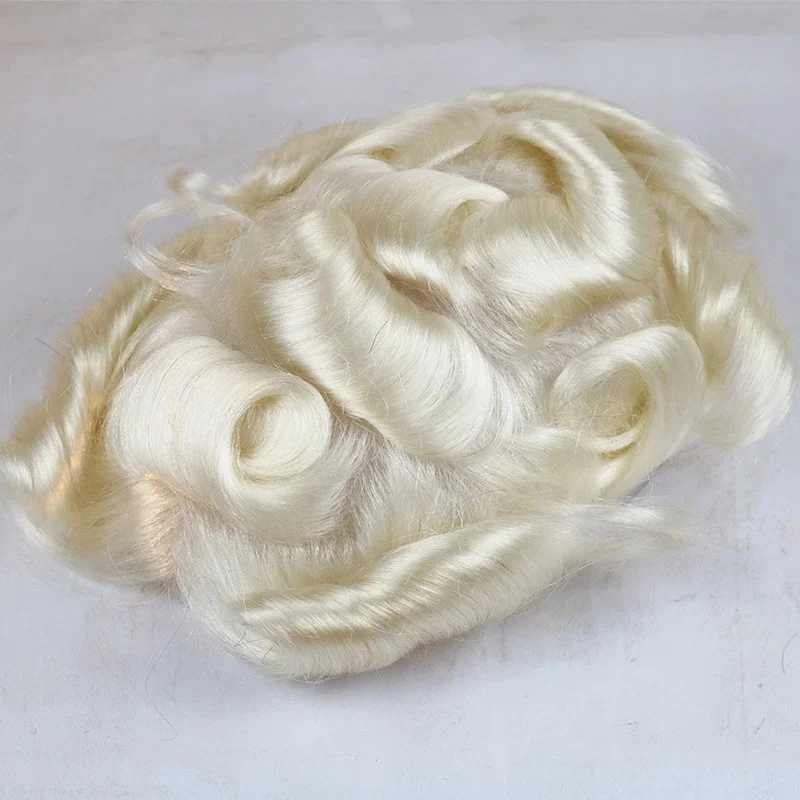 0.02mm Utra Thin Skin Disposable Natural Hairline Men Toupee 100%Human Hair Prosthesis Replacement System Units Hair Pieces 8*10