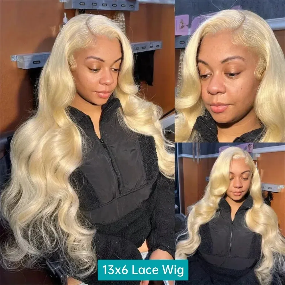 38 Inch Blonde 613 Body Wave Human Hair Wig 13x6 Hd Lace Frontal Wigs 613 Colored Human Hair Lace Front Closure PrePlucked Wig