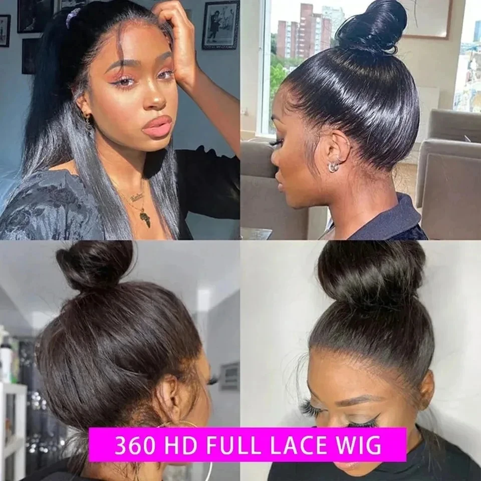 360 Full Lace Wig 36 38 Inch Bone Straight Human Hair Wigs 13x6 Hd Transparent Lace Front Pre Plucked Brazilian Hair For Women