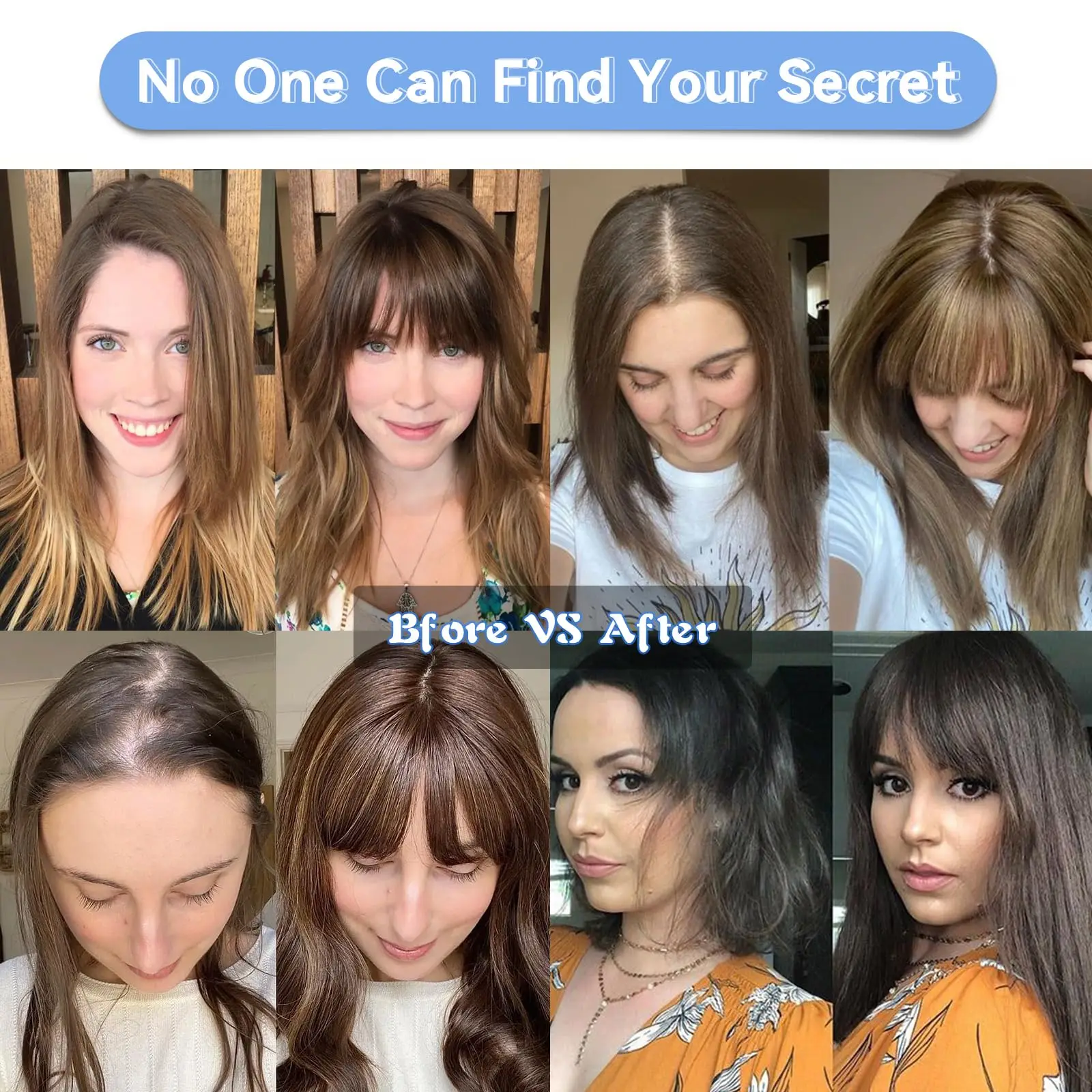 Brown Mixed Blonde Remy Human Hair Toppers Silk Base Clips in Straight 14 Inches Hairpieces Extension for Women 100% Human Hair