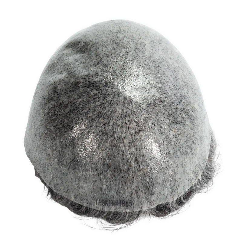 Injection Full PU Base Men's Wigs 0.12-0.14 Injection Skin Toupee For Men Hair Capillary Prosthesis Human Hair Wigs Replacement
