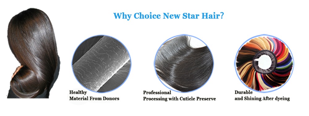 New Star Brazilian Natural Wave Virgin Human Hair 3 Bundle Thick Extension Intact Cuticle Unprocessed Water wave Hair Weaving