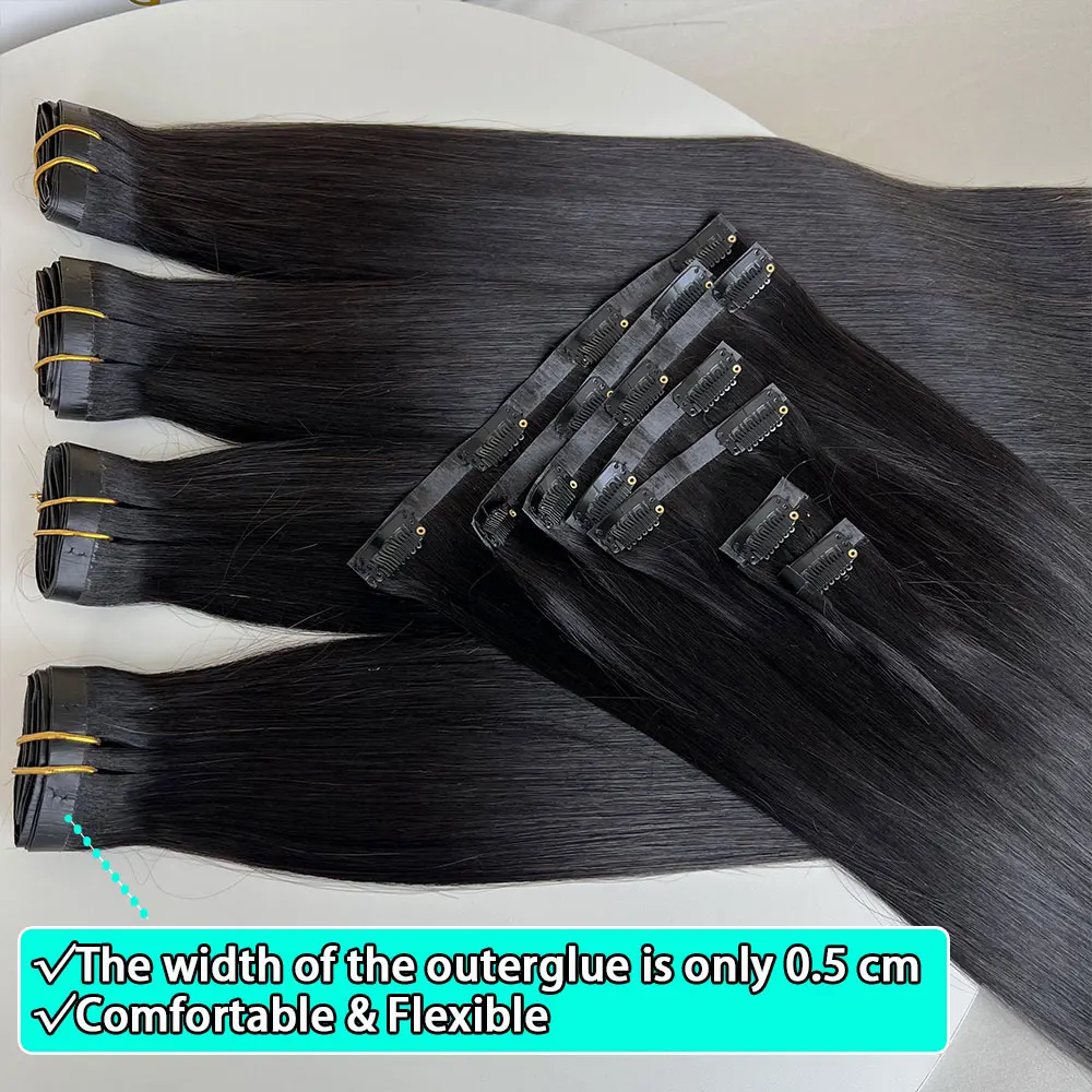 Raw Virgin Clip In Hair Extensions Human Hair Vietnamese Straight Clip In Natural Black Clip Ins Unprocessed Hair 100g 7Pcs/Set