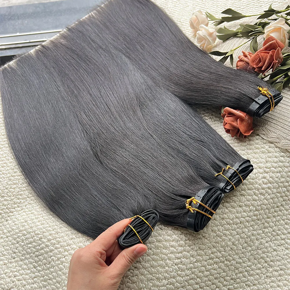 Raw Virgin Clip In Hair Extensions Human Hair Vietnamese Straight Clip In Natural Black Clip Ins Unprocessed Hair 100g 7Pcs/Set