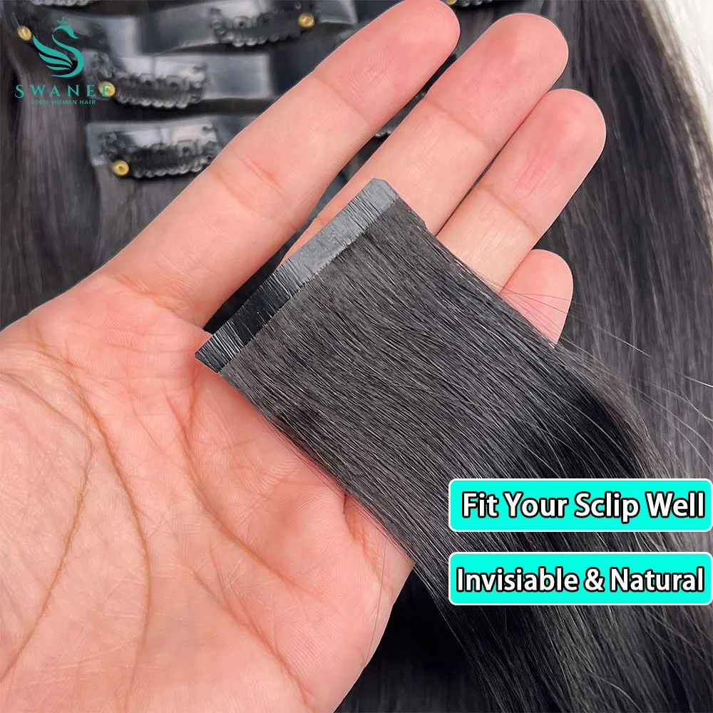 Raw Virgin Clip In Hair Extensions Human Hair Vietnamese Straight Clip In Natural Black Clip Ins Unprocessed Hair 100g 7Pcs/Set