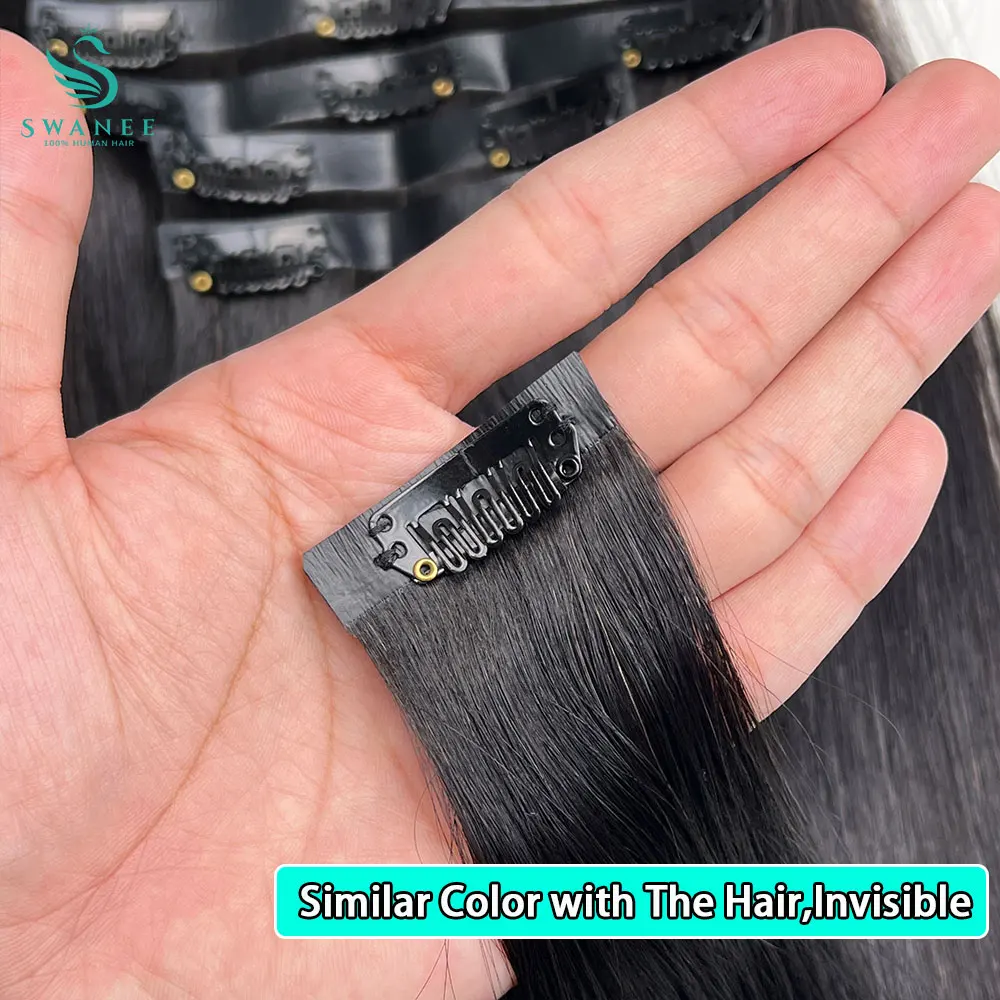 Raw Virgin Clip In Hair Extensions Human Hair Vietnamese Straight Clip In Natural Black Clip Ins Unprocessed Hair 100g 7Pcs/Set