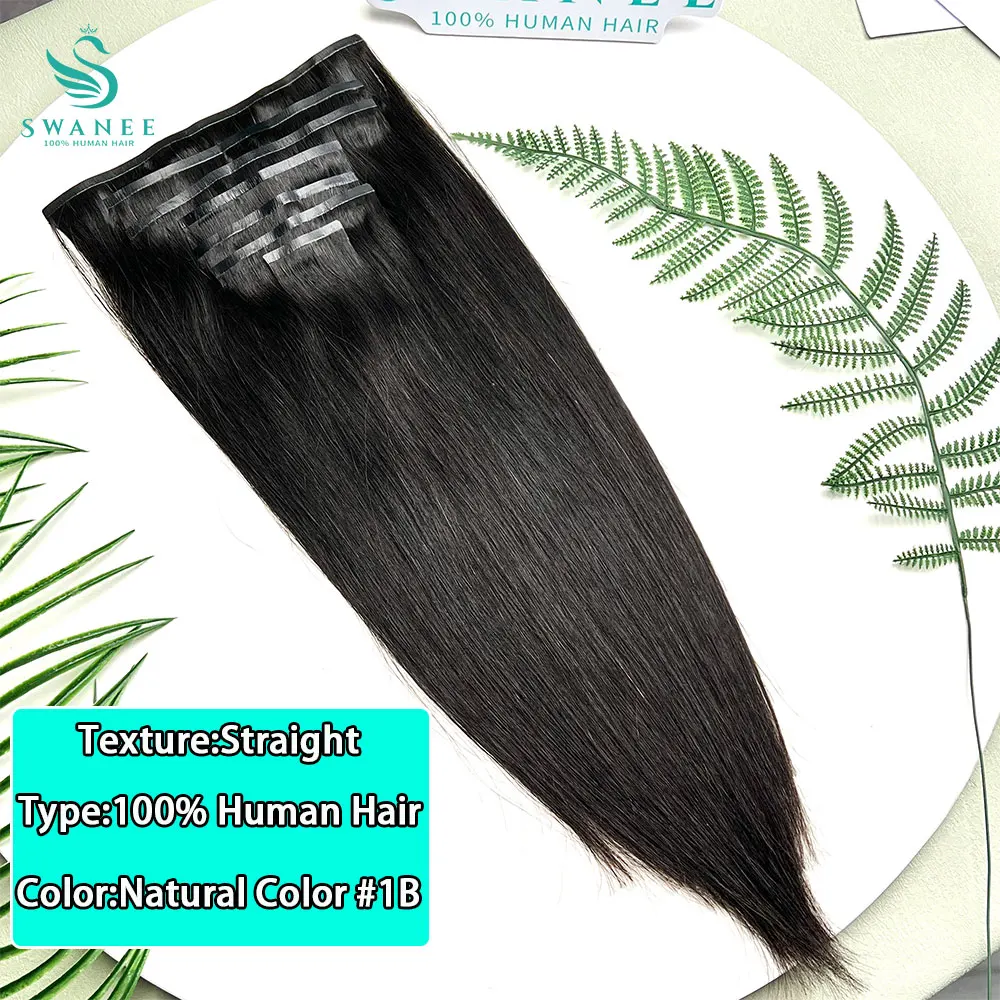 Raw Virgin Clip In Hair Extensions Human Hair Vietnamese Straight Clip In Natural Black Clip Ins Unprocessed Hair 100g 7Pcs/Set