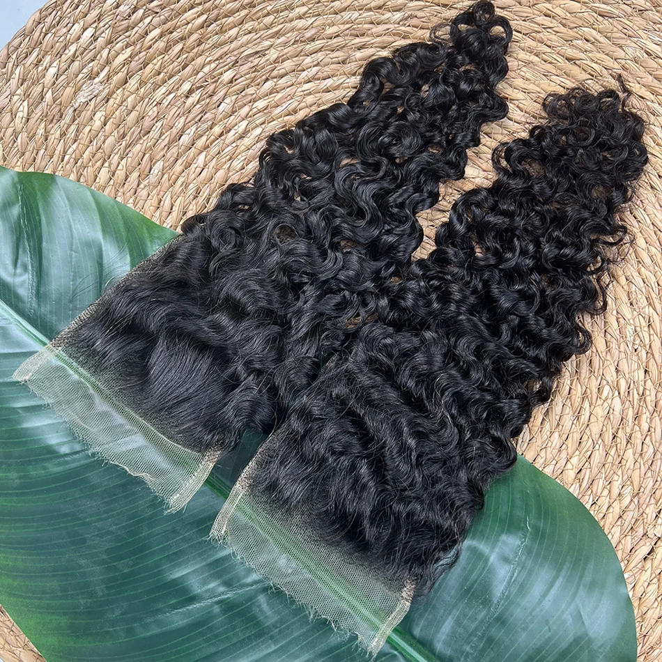 4x6 Real HD Lace Closure Burmese Curly Human Hair Preplucked Bleached Knots Invisible Lace #1B Natural Color Raw Virgin Hair