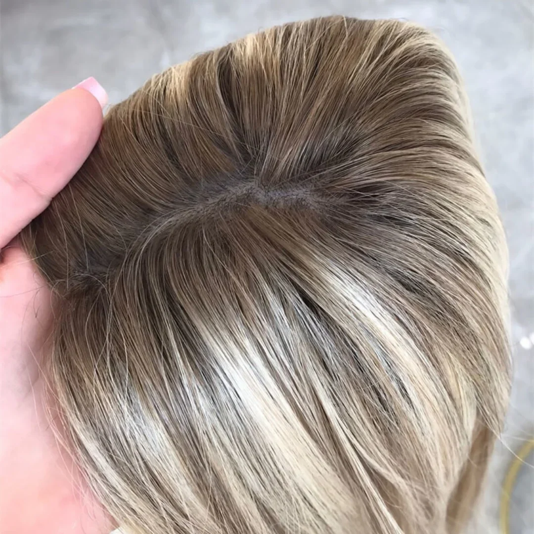 Soft Highlight Blond Straight Hair 150 density and 13×4 100%human hair wig lace front wig, with baby hair pre plucked