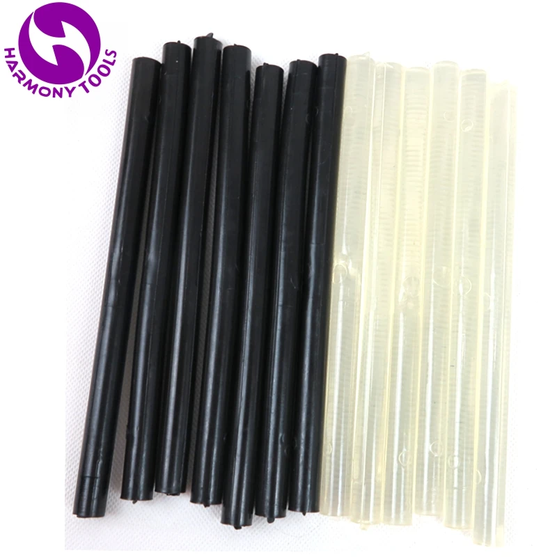20 Pieces 110mm*180mm Italian Keratin Hotmelt Glue Sticks for Pre Bonded Tip Hair Extensions ( Black, Transparent )