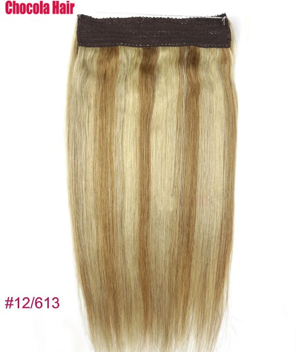 Halo Hair Extensions Human Hair Wire Human Hair Natural Straight Hairpiece  Hair Extension Invisible Fish Line