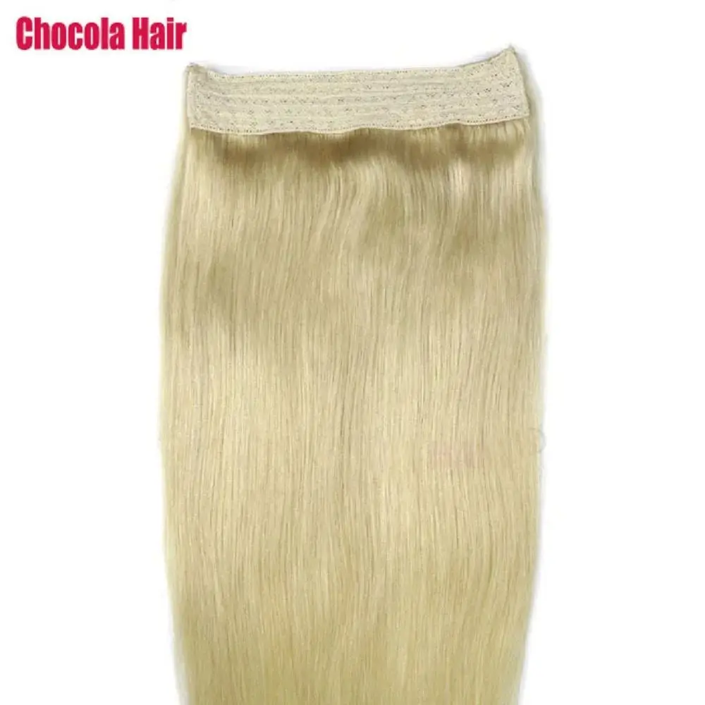 Halo Hair Extensions Human Hair Wire Human Hair Natural Straight Hairpiece  Hair Extension Invisible Fish Line