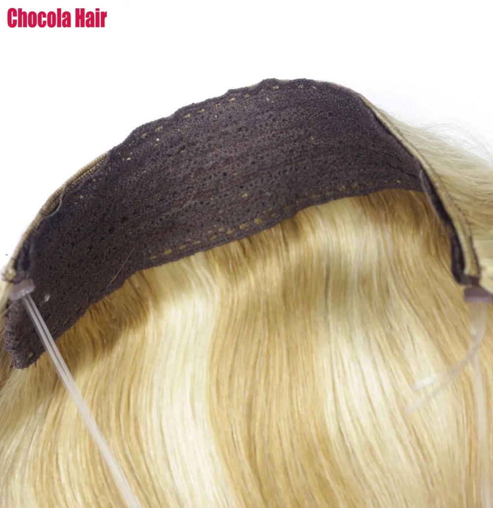Halo Hair Extensions Human Hair Wire Human Hair Natural Straight Hairpiece  Hair Extension Invisible Fish Line