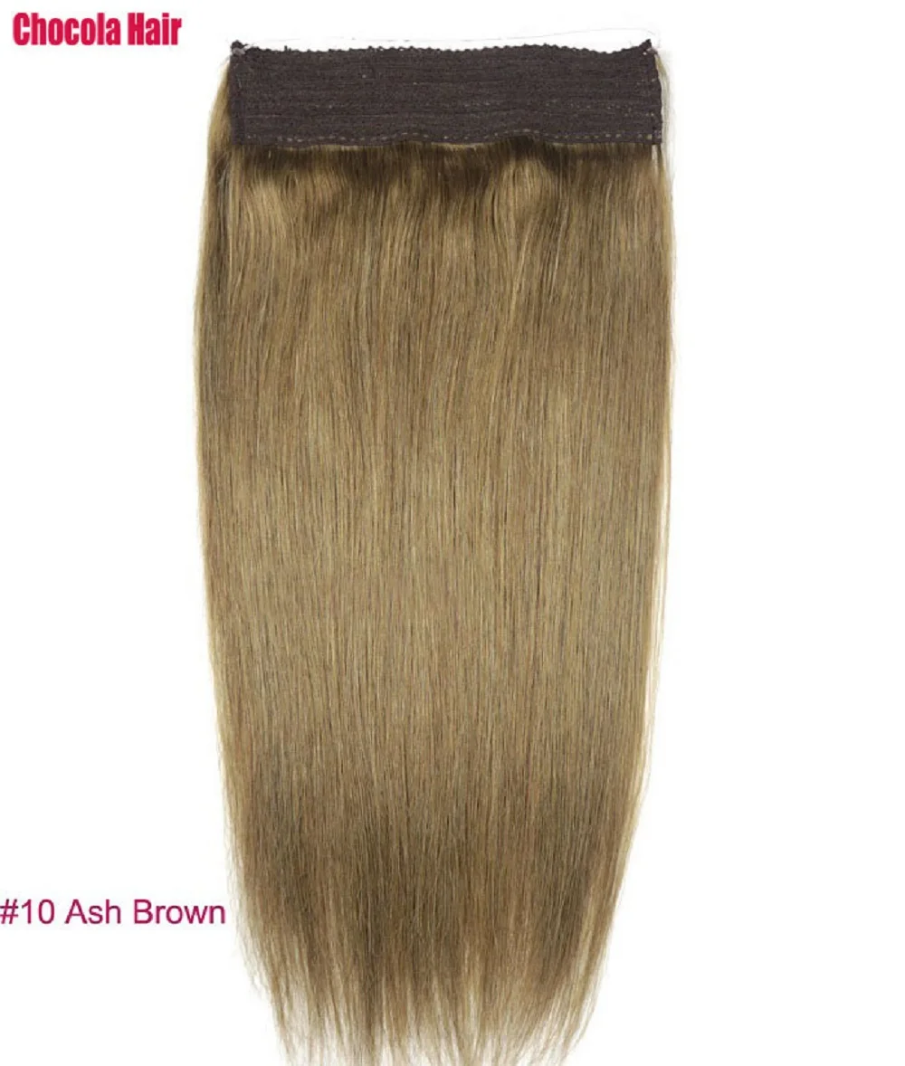 Halo Hair Extensions Human Hair Wire Human Hair Natural Straight Hairpiece  Hair Extension Invisible Fish Line
