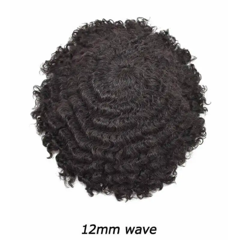 Water Wave Man Toupee Mono NPU Human Hair Wigs 100% Indian Remy Human Hair Durable Hair Prosthesis Curly Hair System Natural