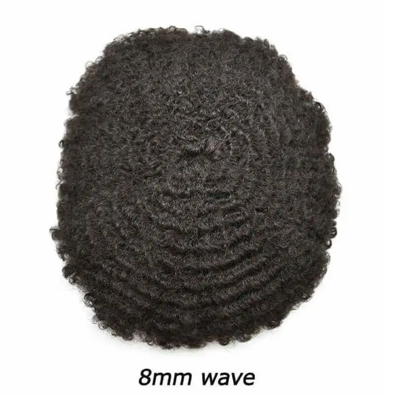 Water Wave Man Toupee Mono NPU Human Hair Wigs 100% Indian Remy Human Hair Durable Hair Prosthesis Curly Hair System Natural