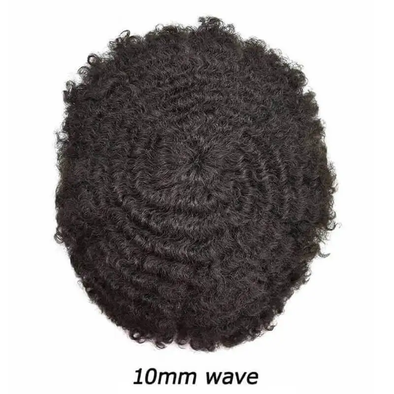Water Wave Man Toupee Mono NPU Human Hair Wigs 100% Indian Remy Human Hair Durable Hair Prosthesis Curly Hair System Natural