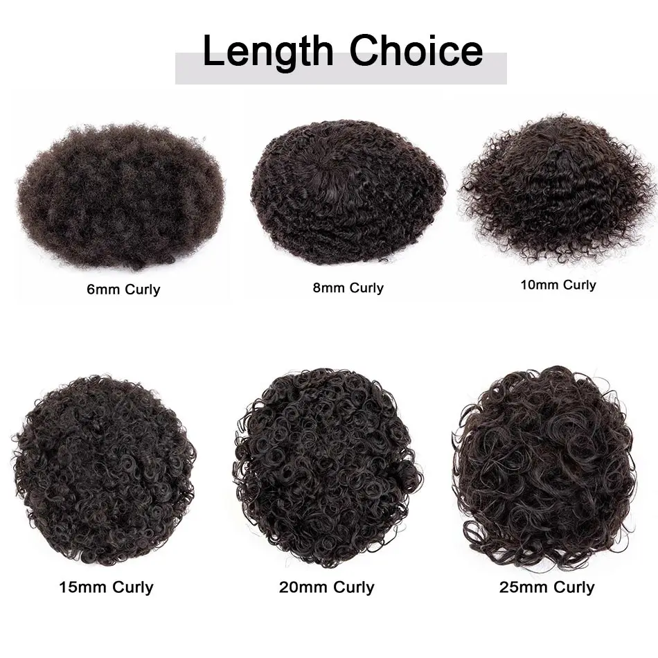 Australia Toupee Hair Men Curly Hair System For Men Pu Skin Lace Men Wig Natural Male Hair Prosthesis Indian Human Hair Man Wig
