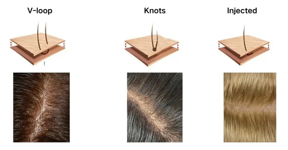 Male Hair Prosthesis 0.1mm Injection Skin Toupee Man Wigs For Men Breathable Australia Swiss Lace and PU Base 100% Human Hair