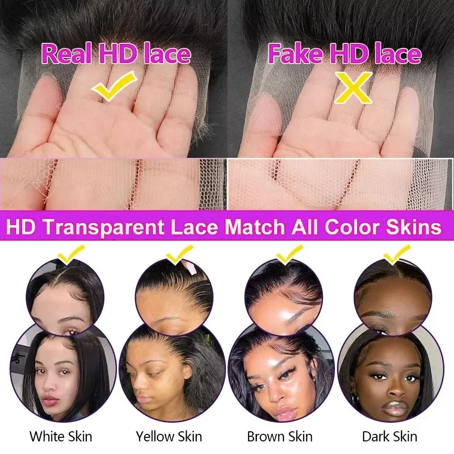 Straight Bob Wigs 100% Human Hair #4 Chocolate Brown SDD 5x5 HD Lace Closure Wigs Human Hair Wigs Glueless Drawstring Wig 300%