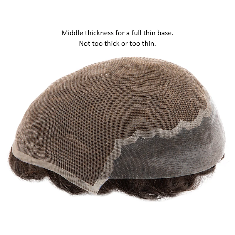 Lace PU Toupee Human Hair Wig Men Toupee Indian Human Hair System Unit Hairpiece Man Capillary Prothesis Natural Human Hair Wigs